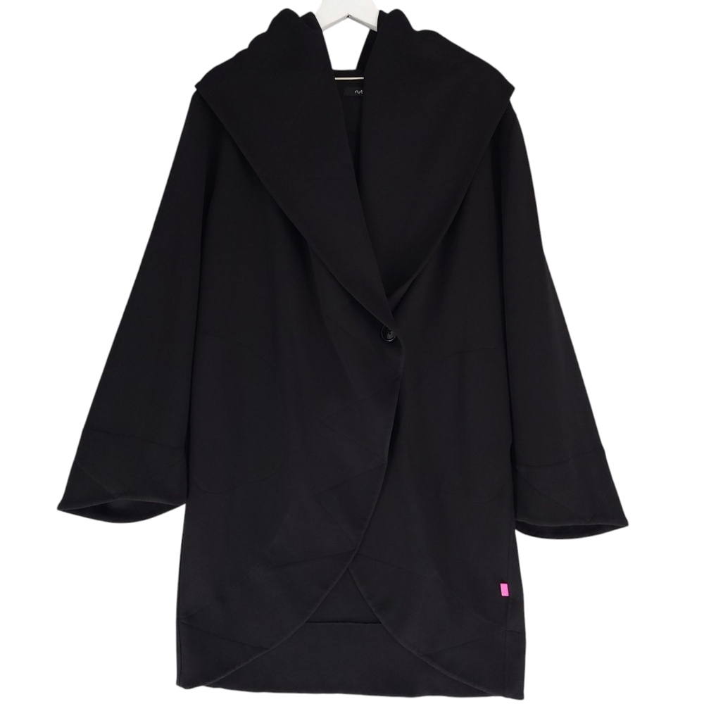 Ruti Eclipse Elegant Black Hoodie Coat